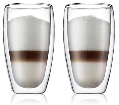 Набор чашек с двойными стенками Bodum Pavina 0,45 л, 2 шт прозрачный (4560-10) фото