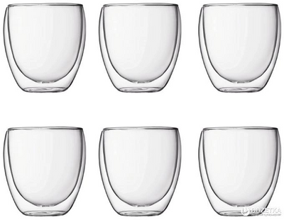 Набор чашек с двойным дном Bodum Pavina 0,25 л, 6 шт, прозрачный (4558-10-12) фото